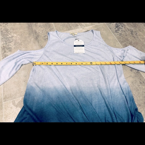 ♦️1 Left♦️NWT-Kori-Cold Shoulder Twist Tie Front Women - Measurements in Pics - Picture 14 of 16